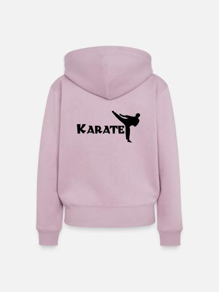 karate - Frauen Premium Bio Zip Hoodie - Altrosa
