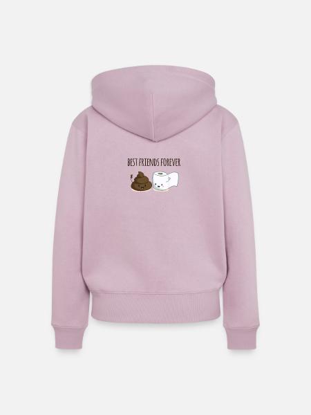 Beste Freunde für immer - Frauen Premium Bio Zip Hoodie - Altrosa