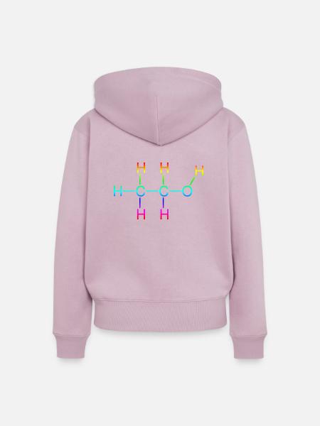 Ethanol Alkohol Strukturformel - Frauen Premium Bio Zip Hoodie - Altrosa
