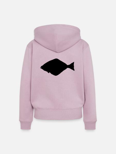 Heilbutt II - Frauen Premium Bio Zip Hoodie - Altrosa