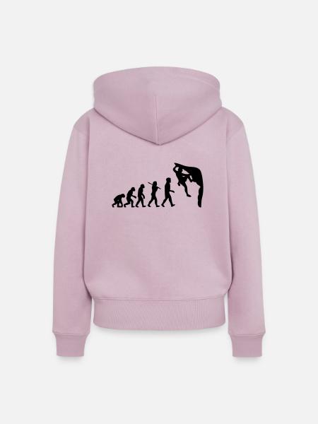 Humanoide Evolution - Frauen Premium Bio Zip Hoodie - Altrosa