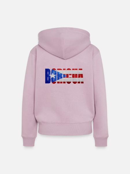 # BORICUA - Frauen Premium Bio Zip Hoodie - Altrosa
