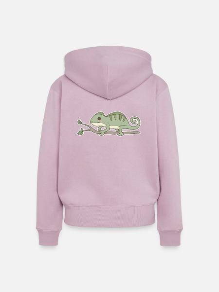 Chamäleon - Frauen Premium Bio Zip Hoodie - Altrosa