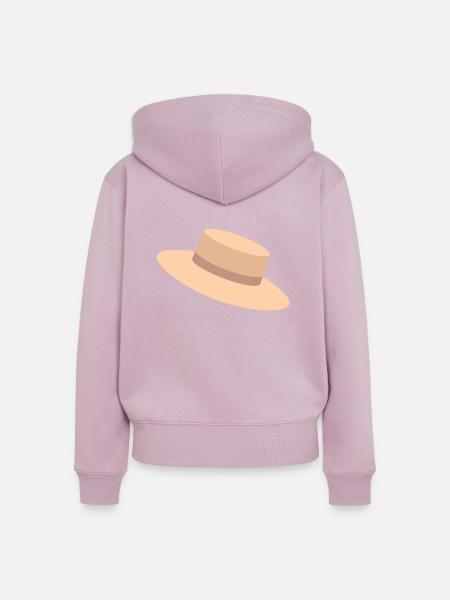 Sonnenhut - Frauen Premium Bio Zip Hoodie - Altrosa