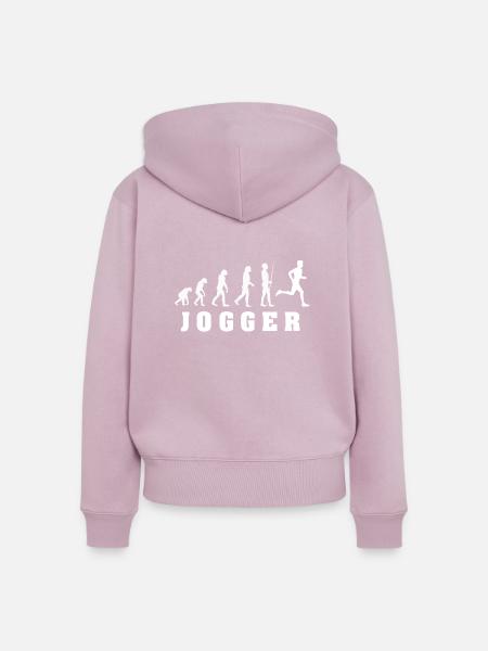 Jogger - Frauen Premium Bio Zip Hoodie - Altrosa