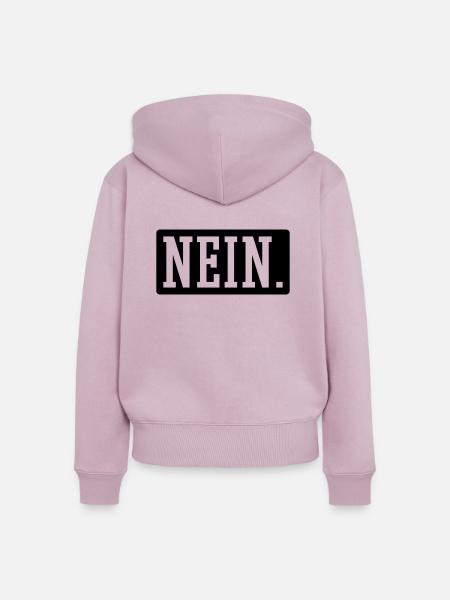 Nein - Frauen Premium Bio Zip Hoodie - Altrosa