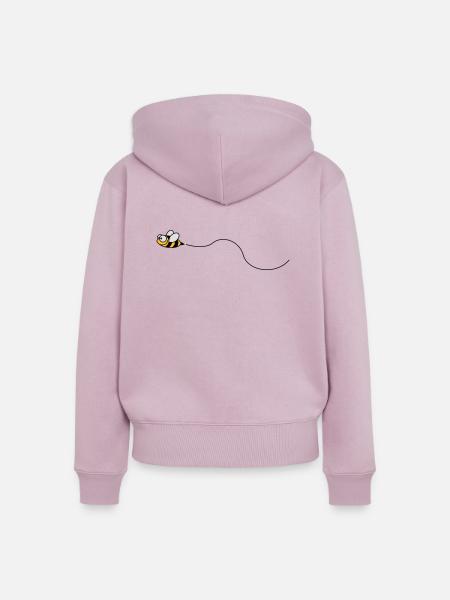 biene_3c - Frauen Premium Bio Zip Hoodie - Altrosa