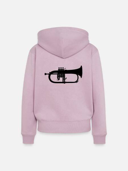 music trumpet brass - Frauen Premium Bio Zip Hoodie - Altrosa