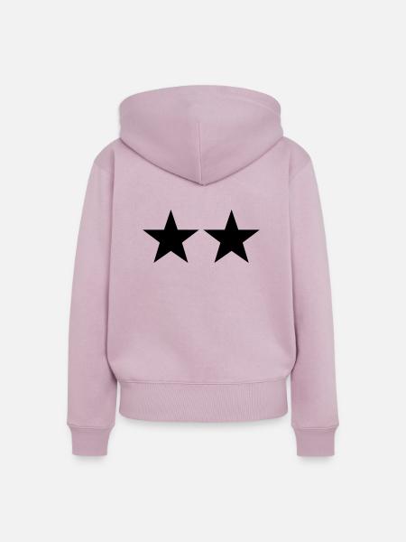 2 Sterne Allgemeine - Frauen Premium Bio Zip Hoodie - Altrosa
