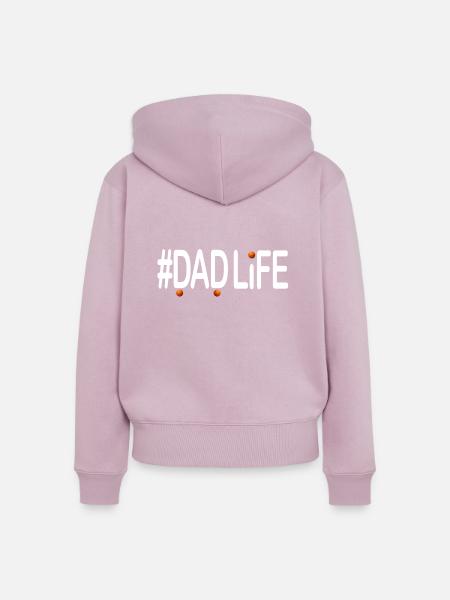 Basketball Dadlife - Frauen Premium Bio Zip Hoodie - Altrosa