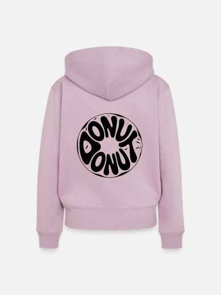 Donut - Cooles Donut-Logo - Frauen Premium Bio Zip Hoodie - Altrosa