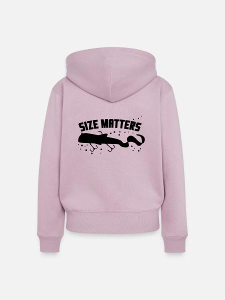 Size Matters - Frauen Premium Bio Zip Hoodie - Altrosa