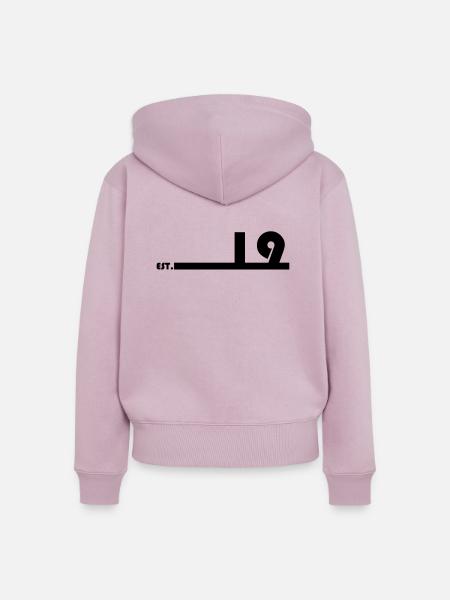 19_Black - Frauen Premium Bio Zip Hoodie - Altrosa