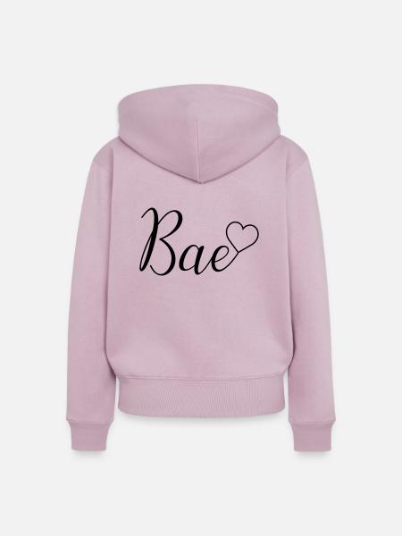 Bae - Frauen Premium Bio Zip Hoodie - Altrosa