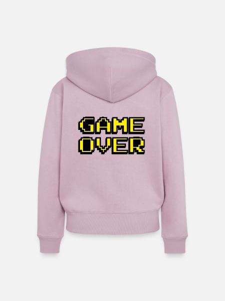 Game Over Design - Frauen Premium Bio Zip Hoodie - Altrosa