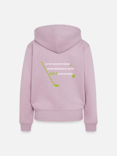 Golf Sport Geschenk Hole - Frauen Premium Bio Zip Hoodie - Altrosa
