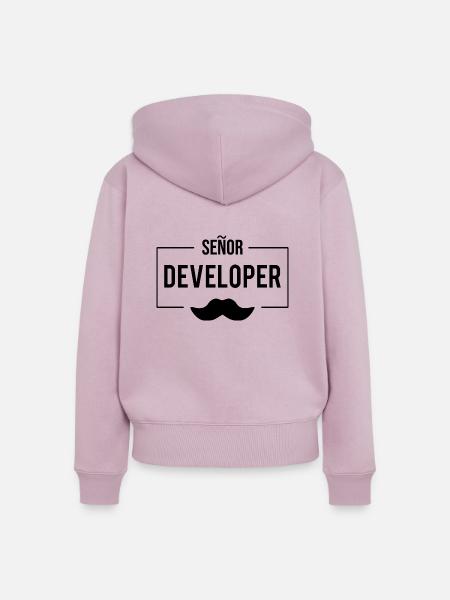 Senor Developer - Frauen Premium Bio Zip Hoodie - Altrosa