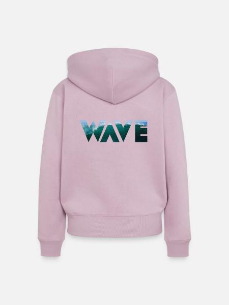 Wave - Welle - Frauen Premium Bio Zip Hoodie - Altrosa
