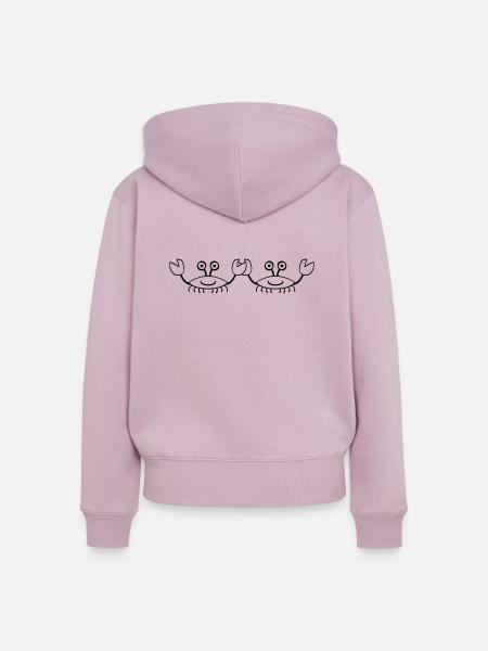 Crabs - Frauen Premium Bio Zip Hoodie - Altrosa