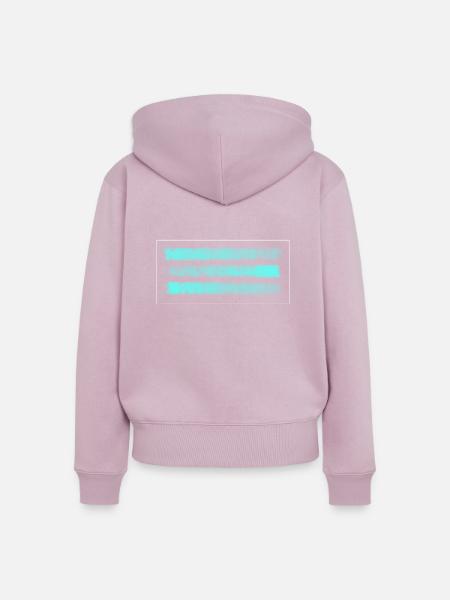 Streifen - Frauen Premium Bio Zip Hoodie - Altrosa