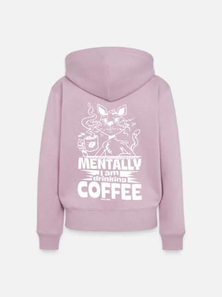 Kaffee - Frauen Premium Bio Zip Hoodie - Altrosa