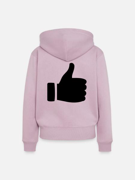 I like - gefällt mir! - Frauen Premium Bio Zip Hoodie - Altrosa
