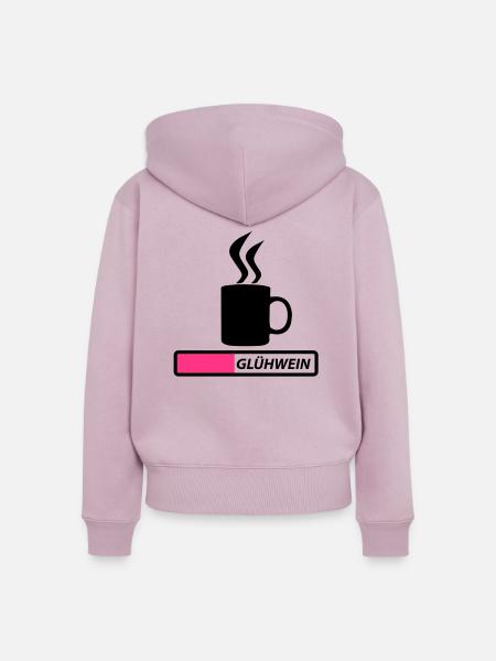 glühwein - Frauen Premium Bio Zip Hoodie - Altrosa