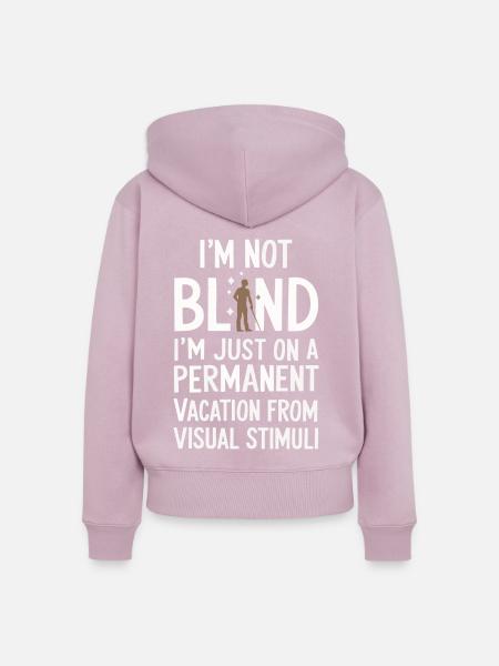 Blinde Blindheit Sehbehinderte Menschen - Frauen Premium Bio Zip Hoodie - Altrosa