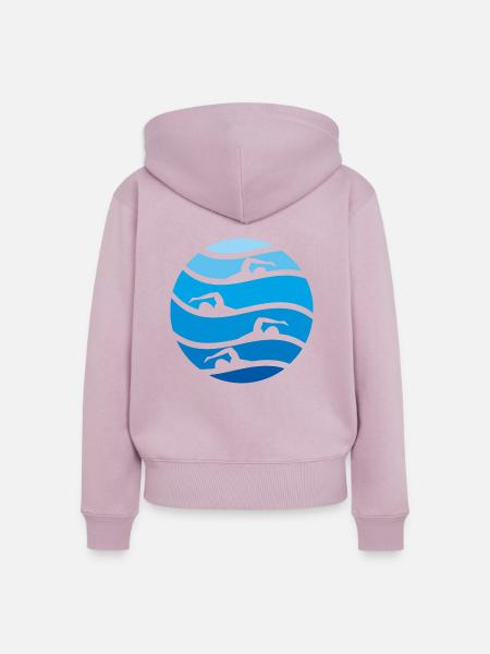 schwimmen - Frauen Premium Bio Zip Hoodie - Altrosa