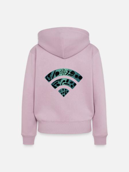 EvoDevo Signals - Frauen Premium Bio Zip Hoodie - Altrosa