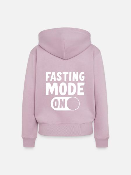 Fastenmodus An Ramadan - Frauen Premium Bio Zip Hoodie - Altrosa