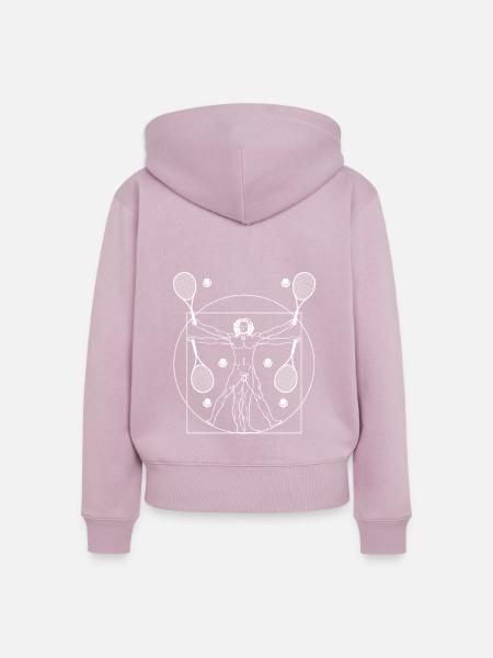 Da Vinci Tennis Tennispieler - Frauen Premium Bio Zip Hoodie - Altrosa