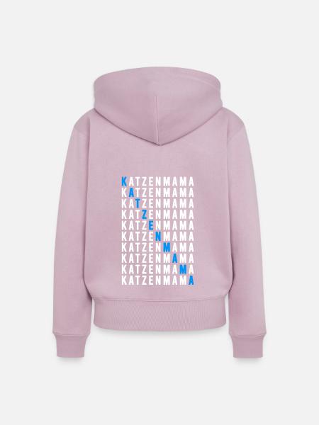 Katzenmama - Frauen Premium Bio Zip Hoodie - Altrosa