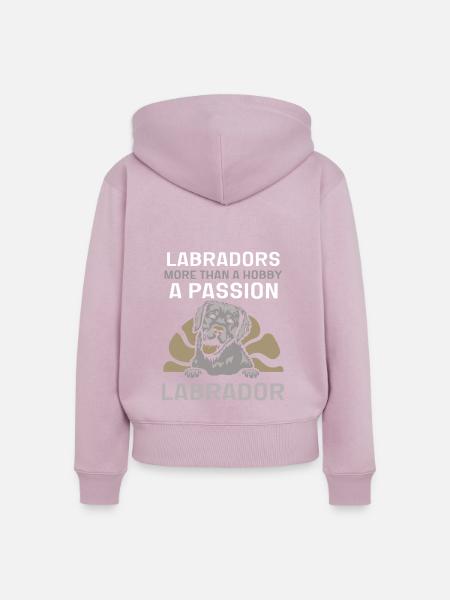 Labrador - Frauen Premium Bio Zip Hoodie - Altrosa
