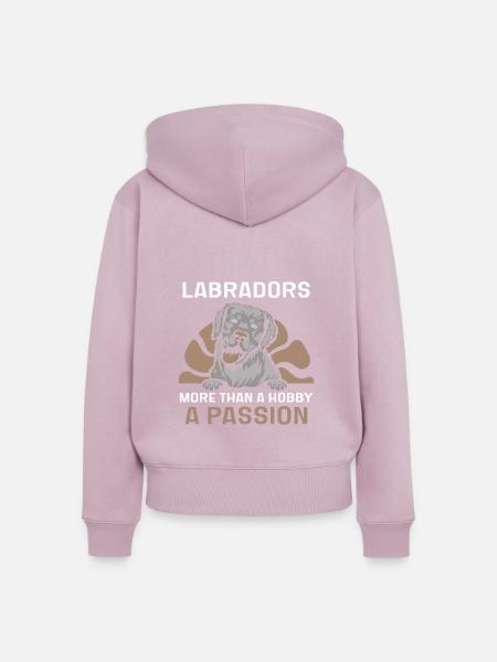 Labrador - Frauen Premium Bio Zip Hoodie - Altrosa
