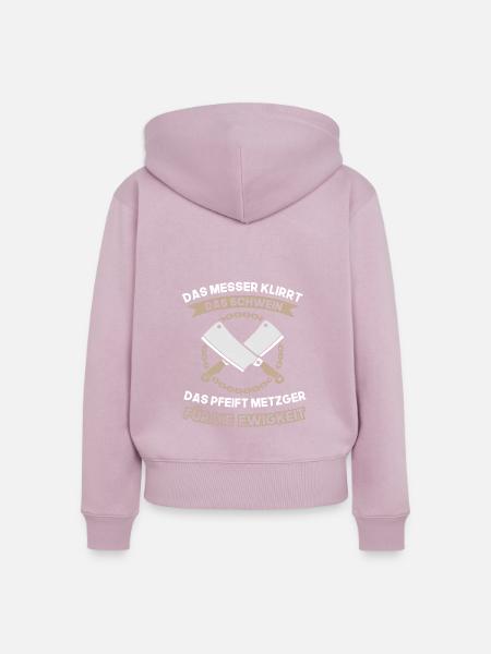 metzger für die ewigkeit - Frauen Premium Bio Zip Hoodie - Altrosa