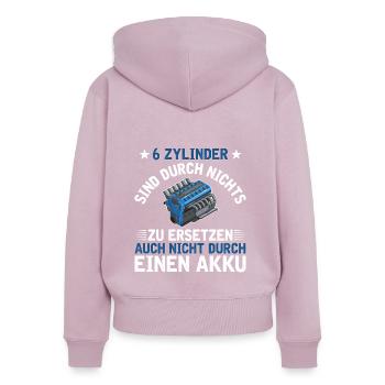 6 Zylinder Tuner Tuning V6 - Frauen Premium Bio Zip Hoodie - Altrosa - Hinten - Julia (174cm)