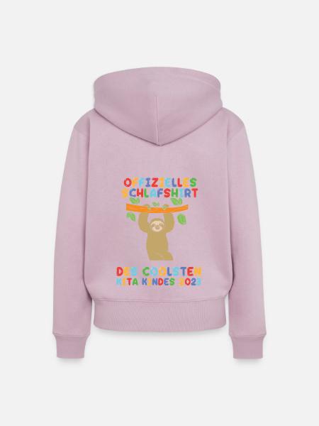 Faultier Kita Kindergarten 2023 - Frauen Premium Bio Zip Hoodie - Altrosa
