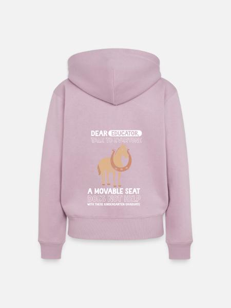 Pferd Kita Kindergarten 2023 - Frauen Premium Bio Zip Hoodie - Altrosa