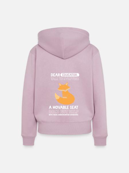 Fuchs Kita Kindergarten 2023 - Frauen Premium Bio Zip Hoodie - Altrosa
