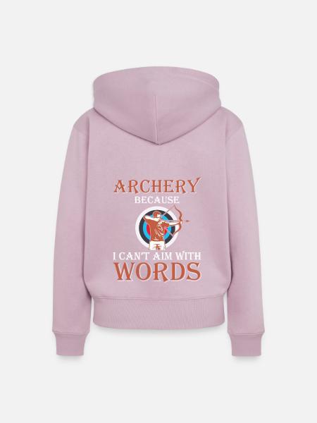 Bogenschießen Bogenschütze - Frauen Premium Bio Zip Hoodie - Altrosa