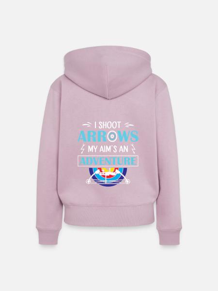 Bogenschießen Bogenschütze - Frauen Premium Bio Zip Hoodie - Altrosa