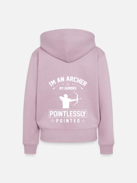 Bogenschießen Bogenschütze - Frauen Premium Bio Zip Hoodie - Altrosa