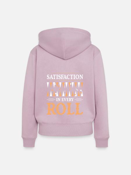 Backgammon Spiel - Frauen Premium Bio Zip Hoodie - Altrosa