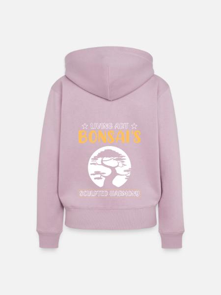 Bonsai Tree - Frauen Premium Bio Zip Hoodie - Altrosa