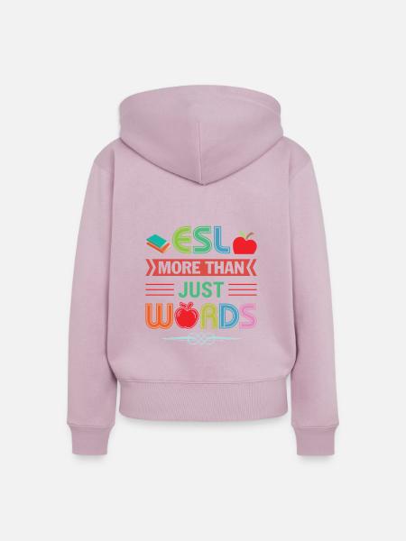 ESL-Lehrer ESL Unterricht - Frauen Premium Bio Zip Hoodie - Altrosa