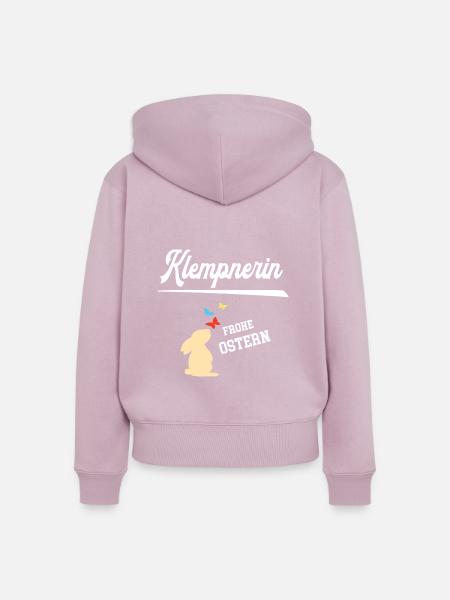 Klempnerin Frohe Ostern Ostergeschenk Klempnerei - Frauen Premium Bio Zip Hoodie - Altrosa