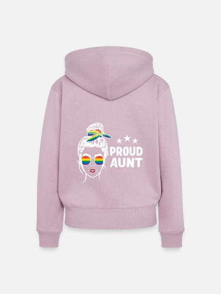 LGBT Stolze Tante - Frauen Premium Bio Zip Hoodie - Altrosa