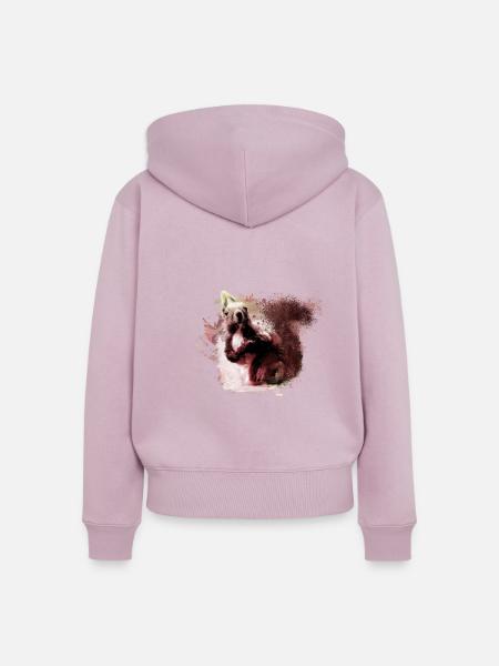 Eichhörnchen, bunt,malerei,graffiti, hörnchen,rosa - Frauen Premium Bio Zip Hoodie - Altrosa
