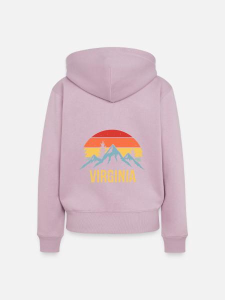Virginia - Frauen Premium Bio Zip Hoodie - Altrosa